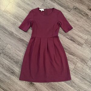 Hobbs London Burgundy Plum Dress